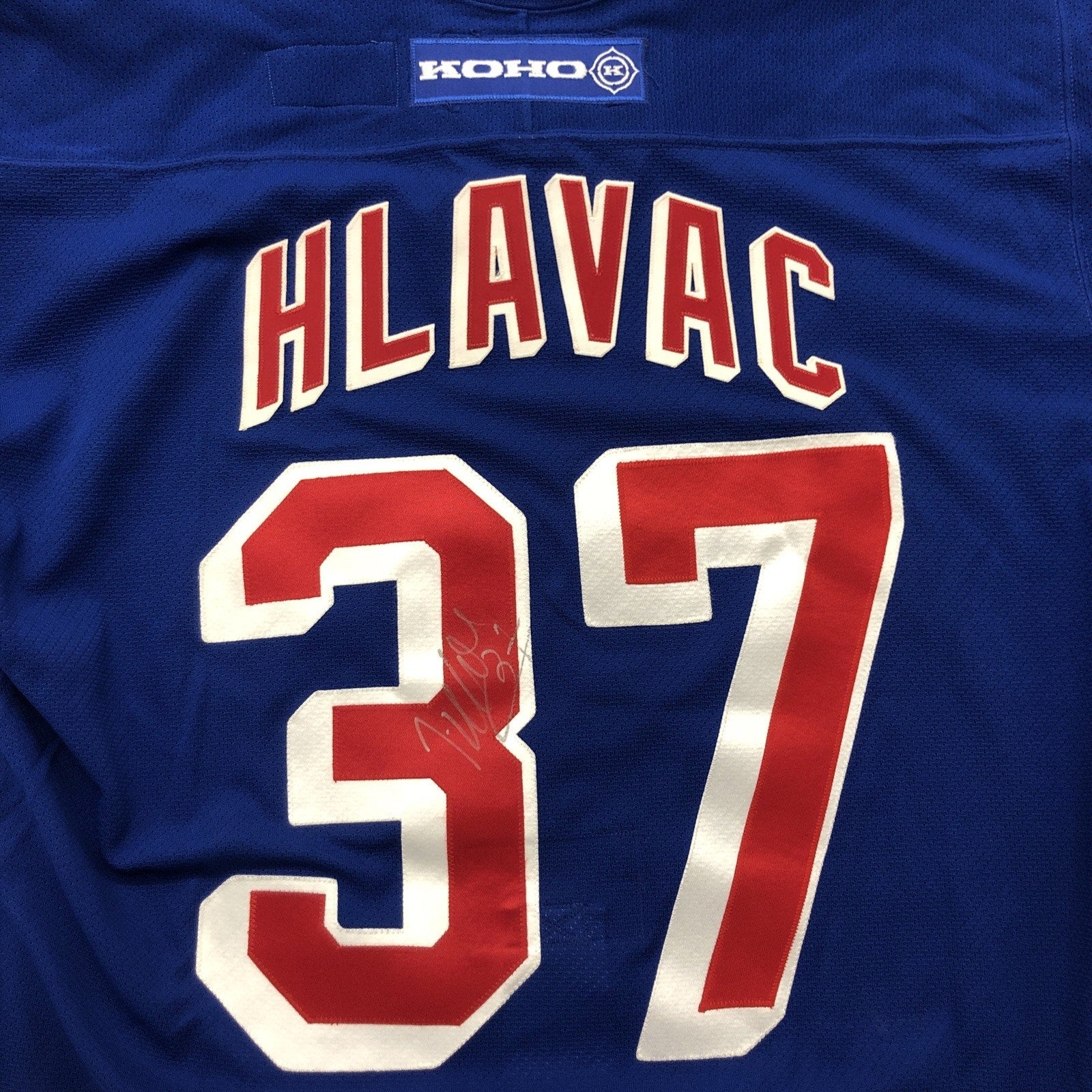 Jan Hlavac Signed New York Rangers KOHO Authentic On-Ice Jersey #37 Auto