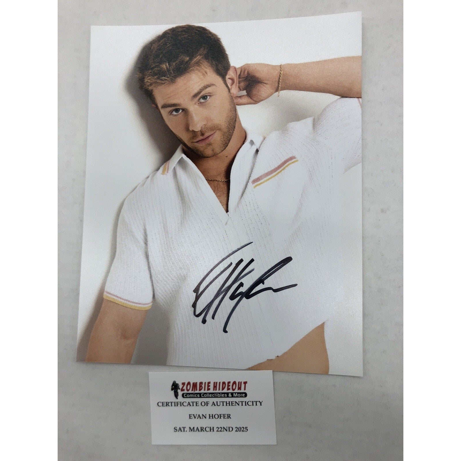 Evan Hofer autographed Signed 8x10 Photo General Hospital W/ Store CoA