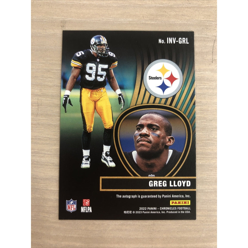 2022 Panini Chronicles Football Greg Lloyd Invincible Signatures Auto