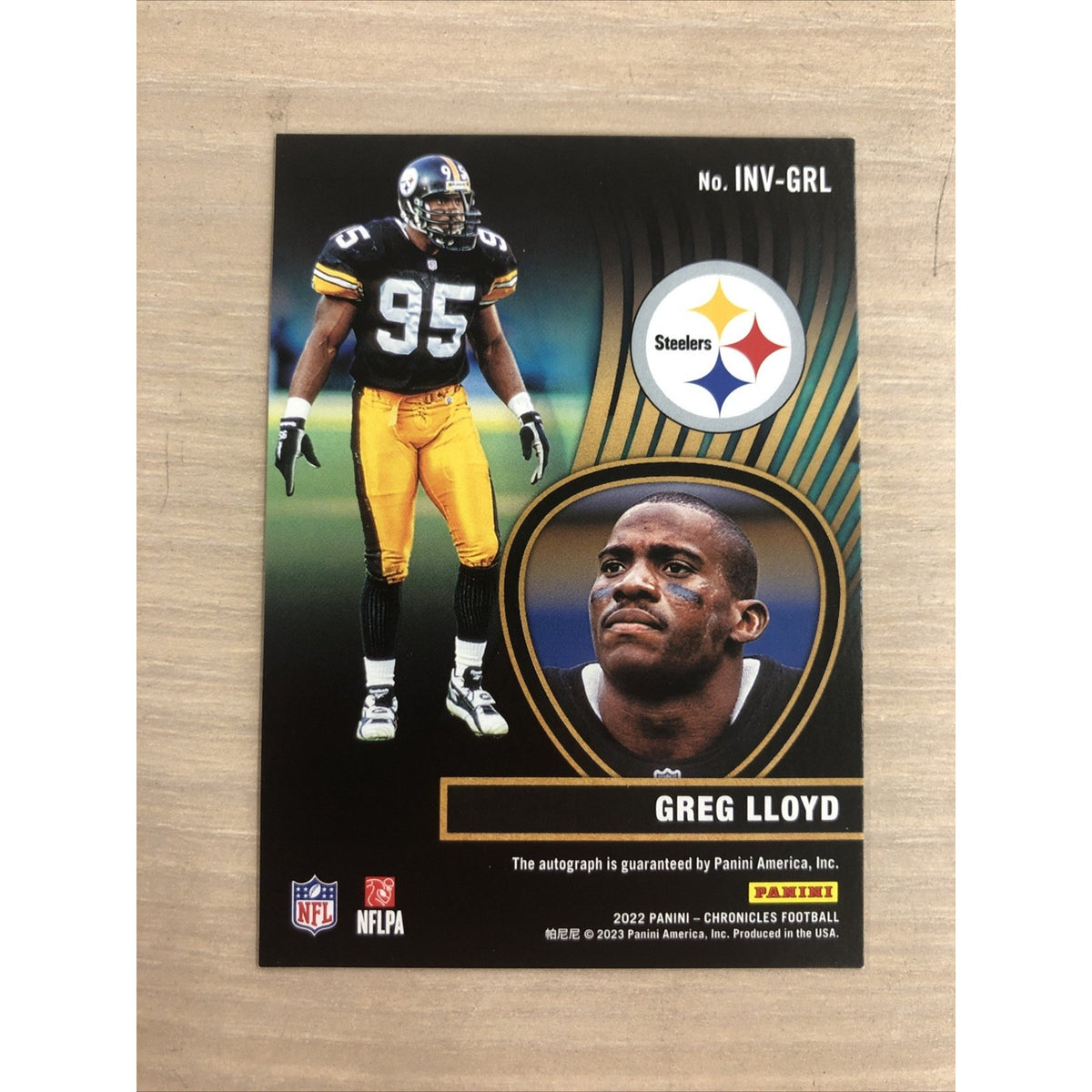 2022 Panini Chronicles Football Greg Lloyd Invincible Signatures Auto