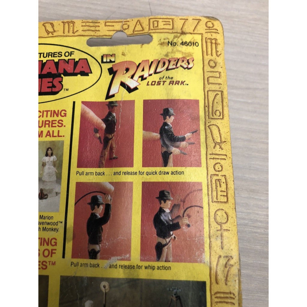 1982 Kenner Indiana Jones ROTLA Indiana Jones Action Figure 4 Back Card See Pics