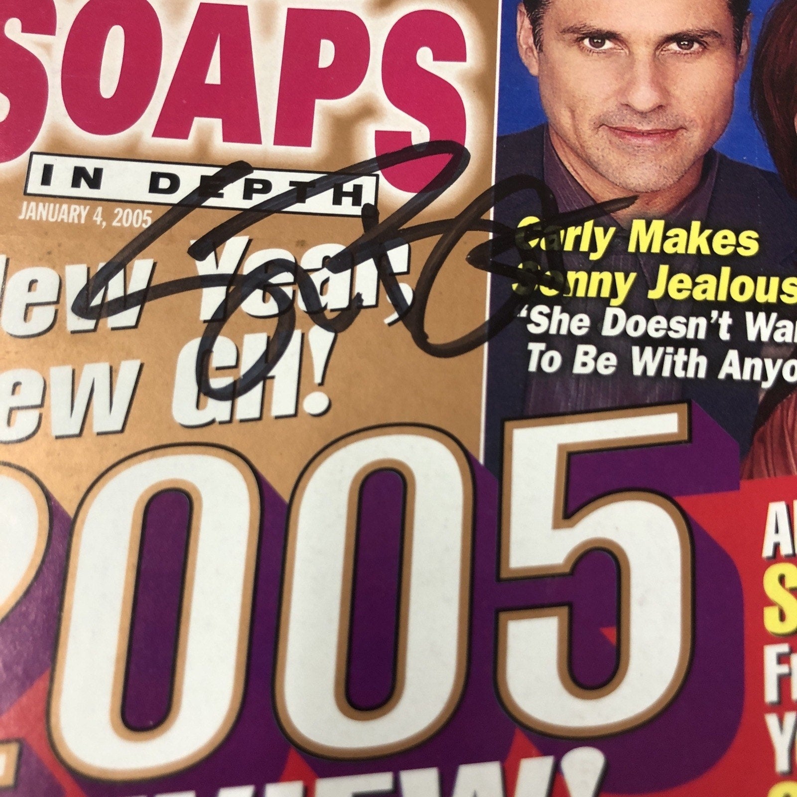 STEVE BURTON SIGNED ABC Soaps in Depth Jan 4, 2005 General Hospital AUTO CoA
