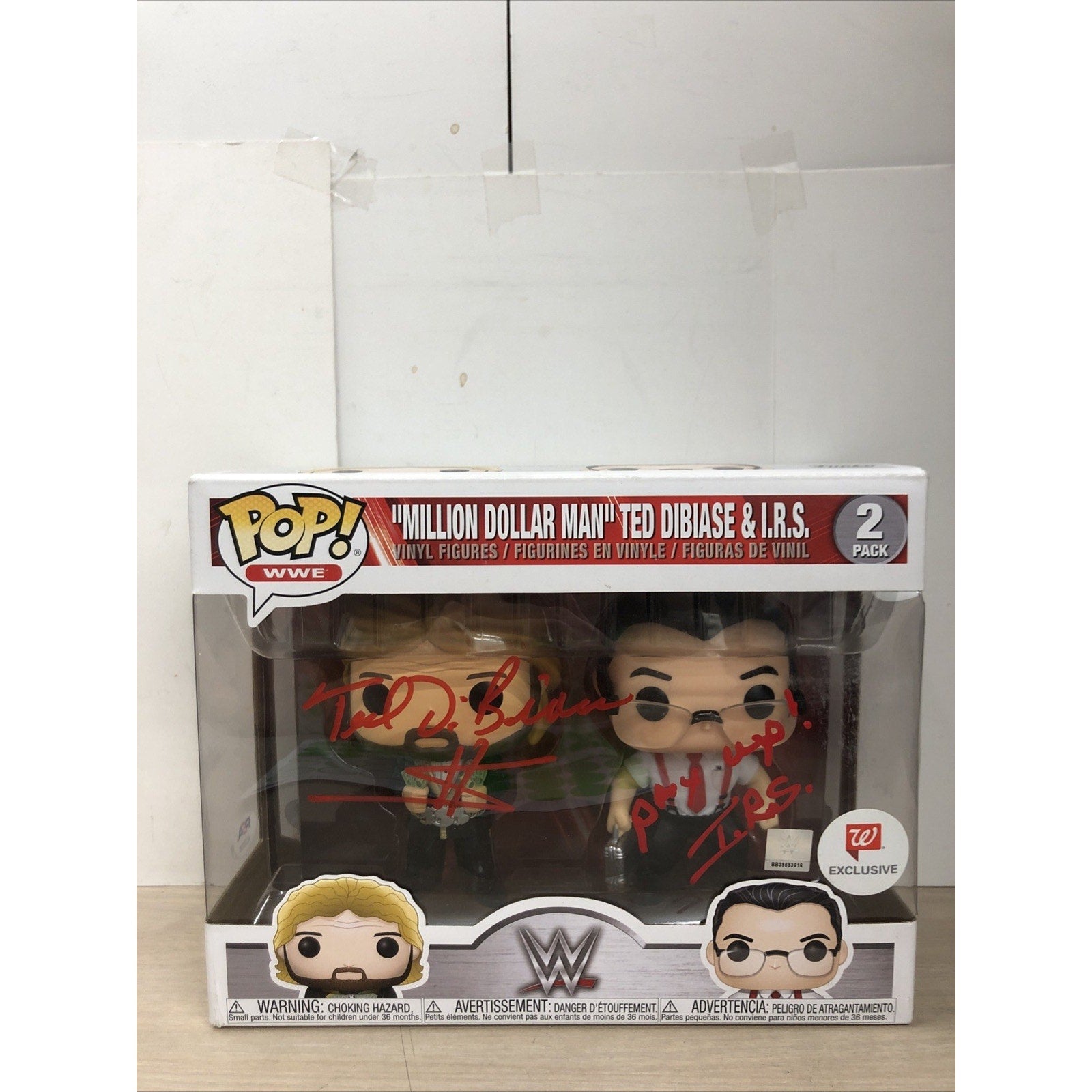 Funko : WWE - "Million Dollar Man" Ted DiBiase & I.R.S. 2 Pack Signed PSA COA