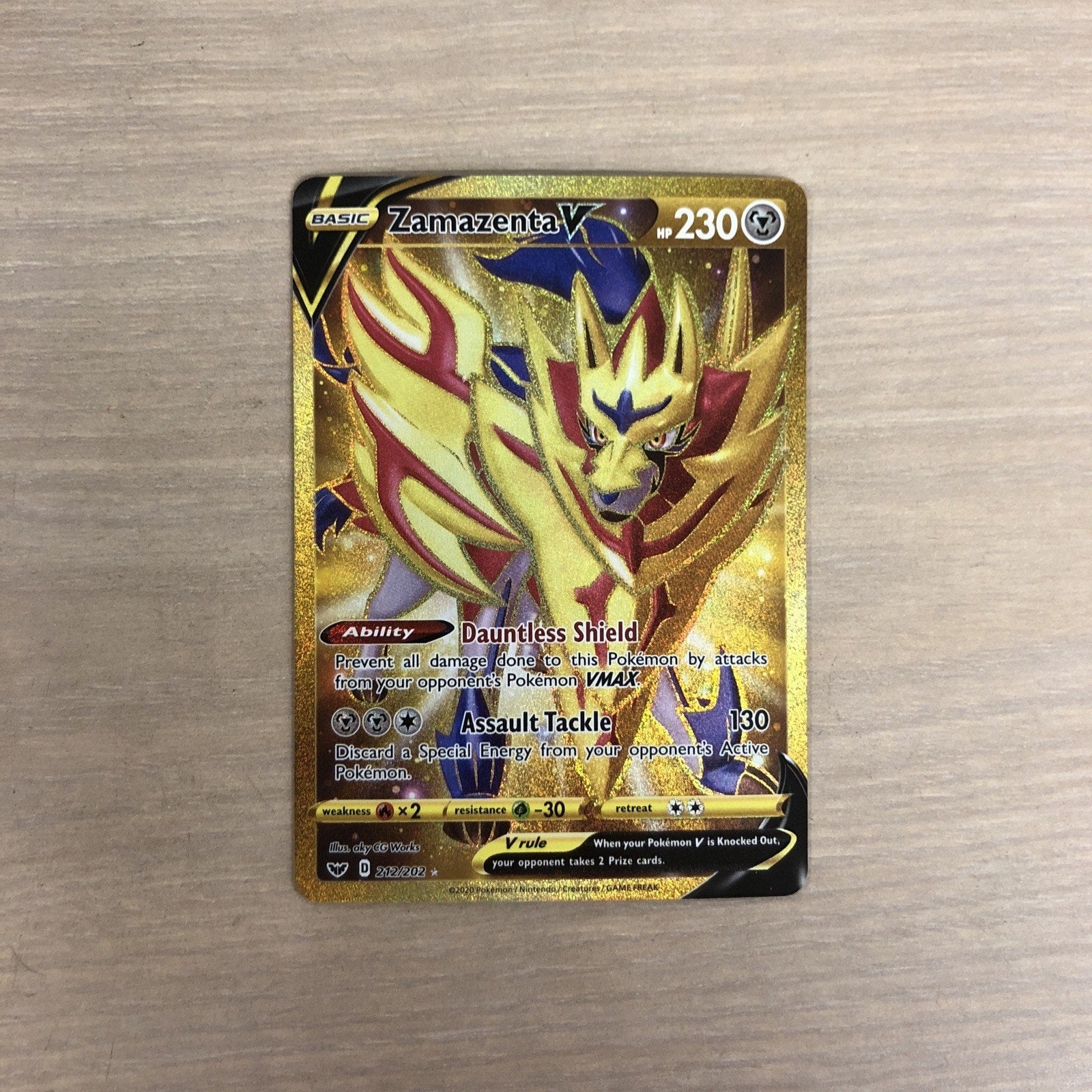 Zamazenta V (Secret) 212/202 Swsh01: Sword & Shield Holo