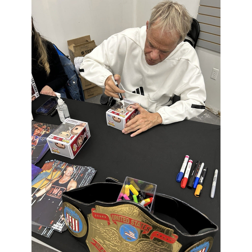 Wwe Funko #159 Lex Luger Autographed HOF Inscription PSA COA Signed
