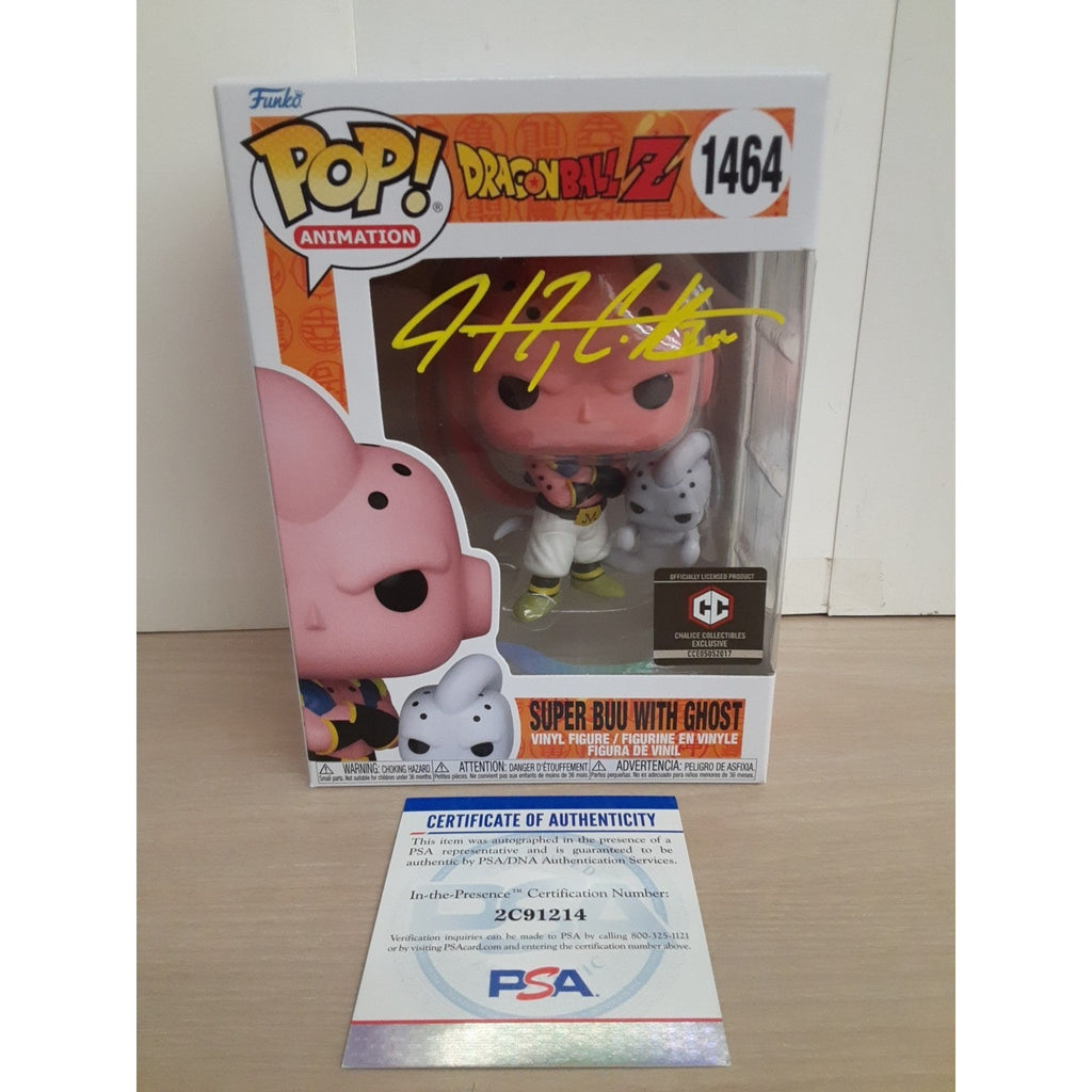 Pop! Super Buu with Ghost Chalice Collectibles Exclusive Justin Cook Signed COA