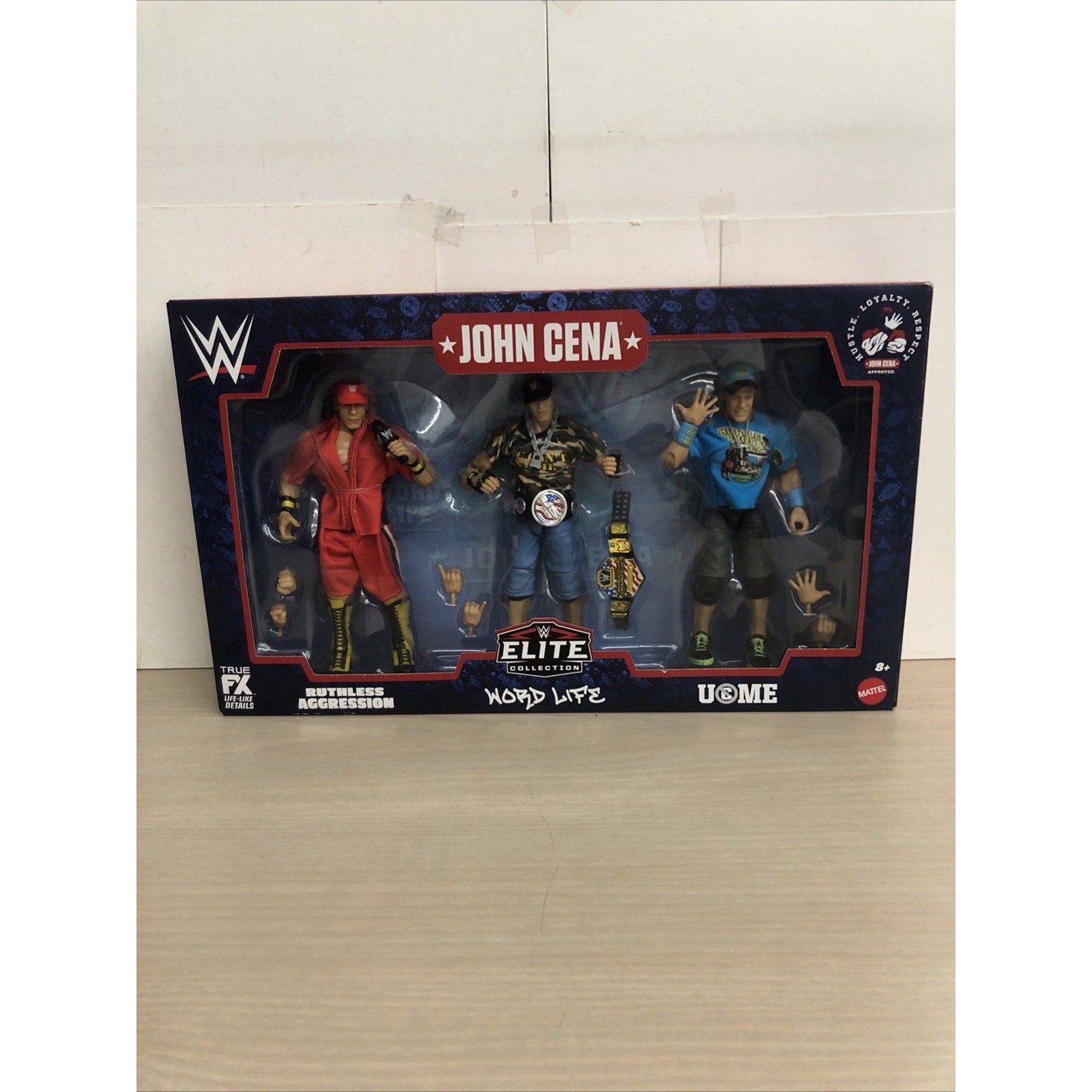 WWE Elite Collection John Cena 3-Pack Mattel Ruthless Aggression Word Life