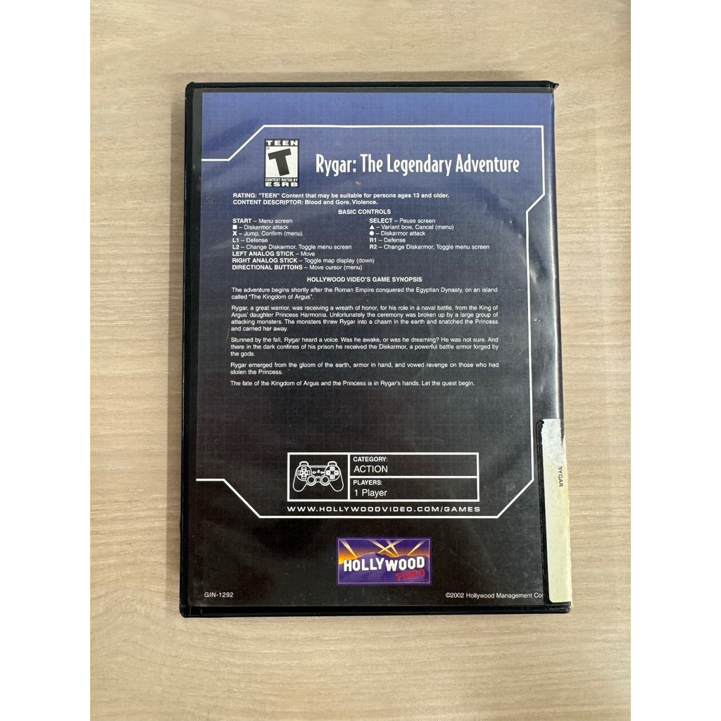 Rygar: The Legendary Adventure PlayStation 2 Video Game Action Single Player