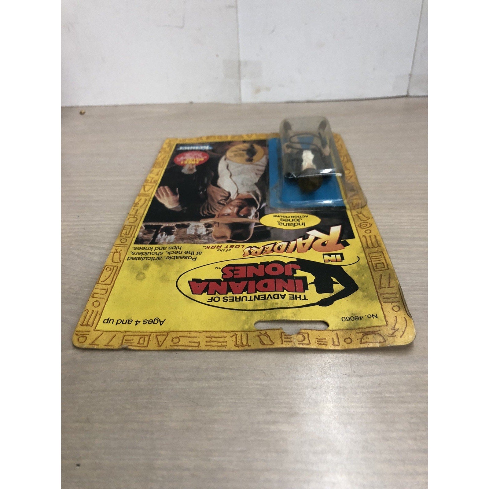 1982 Kenner Indiana Jones ROTLA Indiana Jones Action Figure 4 Back Card See Pics