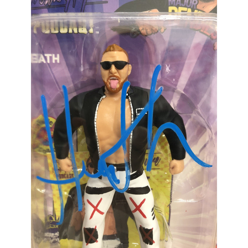 Signed Heath Major Wrestling Figure Podcast Bendies Autographed WWE Series 5