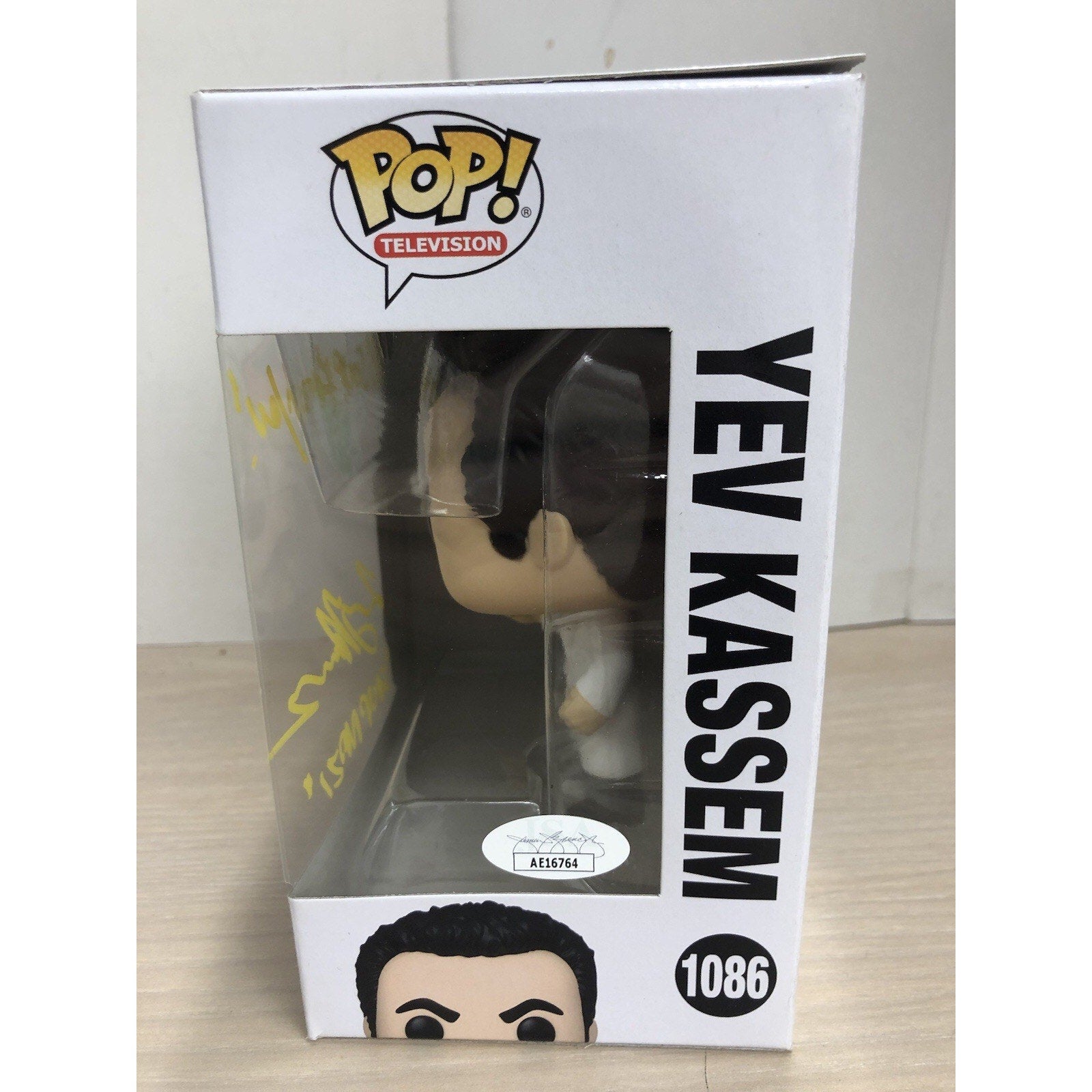 Larry Thomas Signed Yev Kassem Funko Pop #1086 Soup Nazi JSA CoA w/ Inscriptions