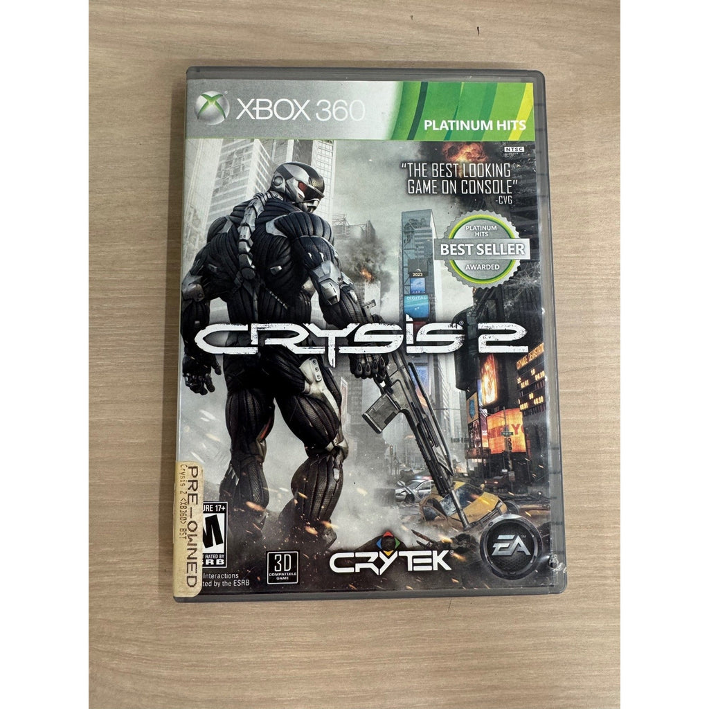 Crysis 2 Platinum Hits Xbox 360 Video Game FPS Multiplayer 3D