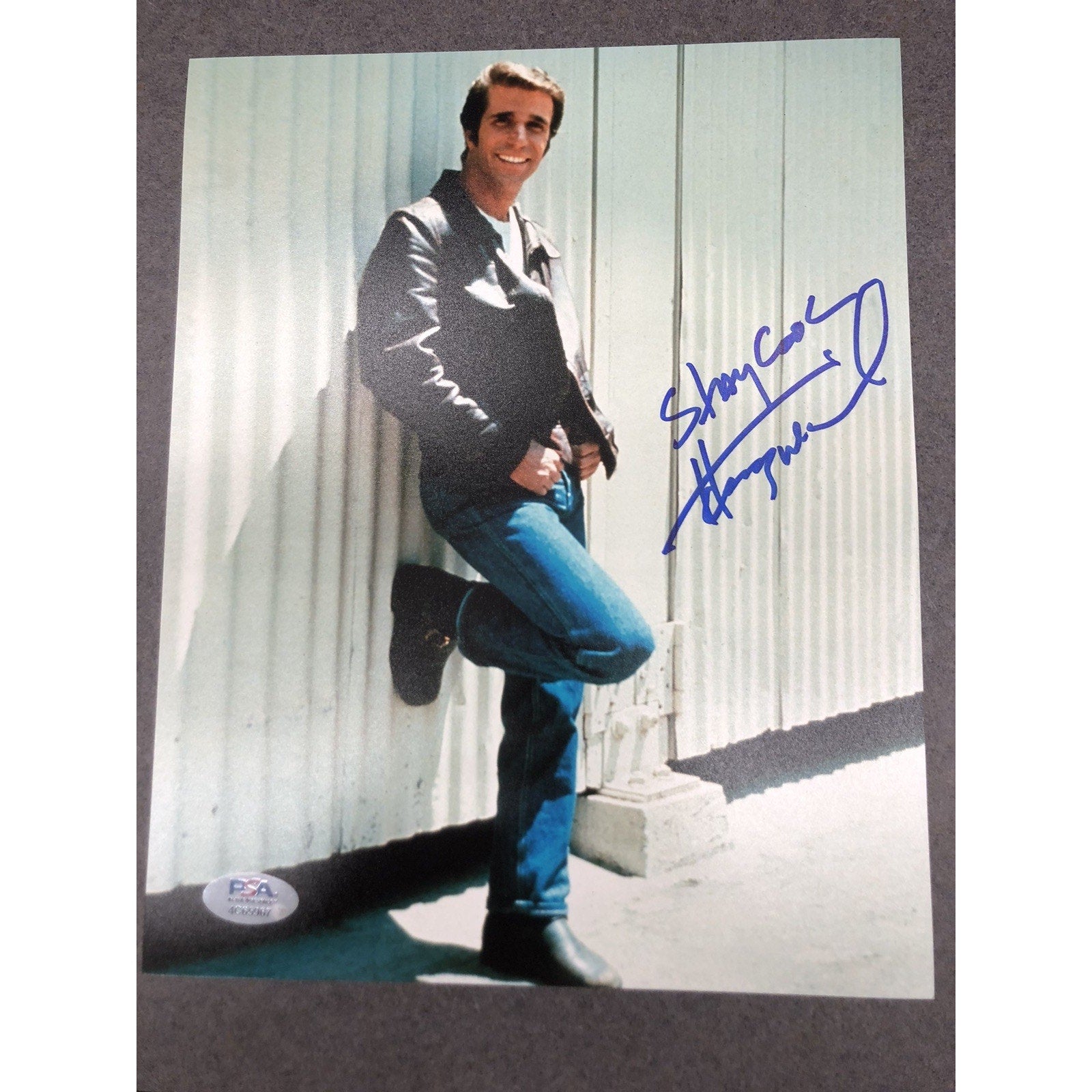 Henry Winkler Happy Days Fonzie signed 8x10 PSA Autograph Inscribed STAY COOL
