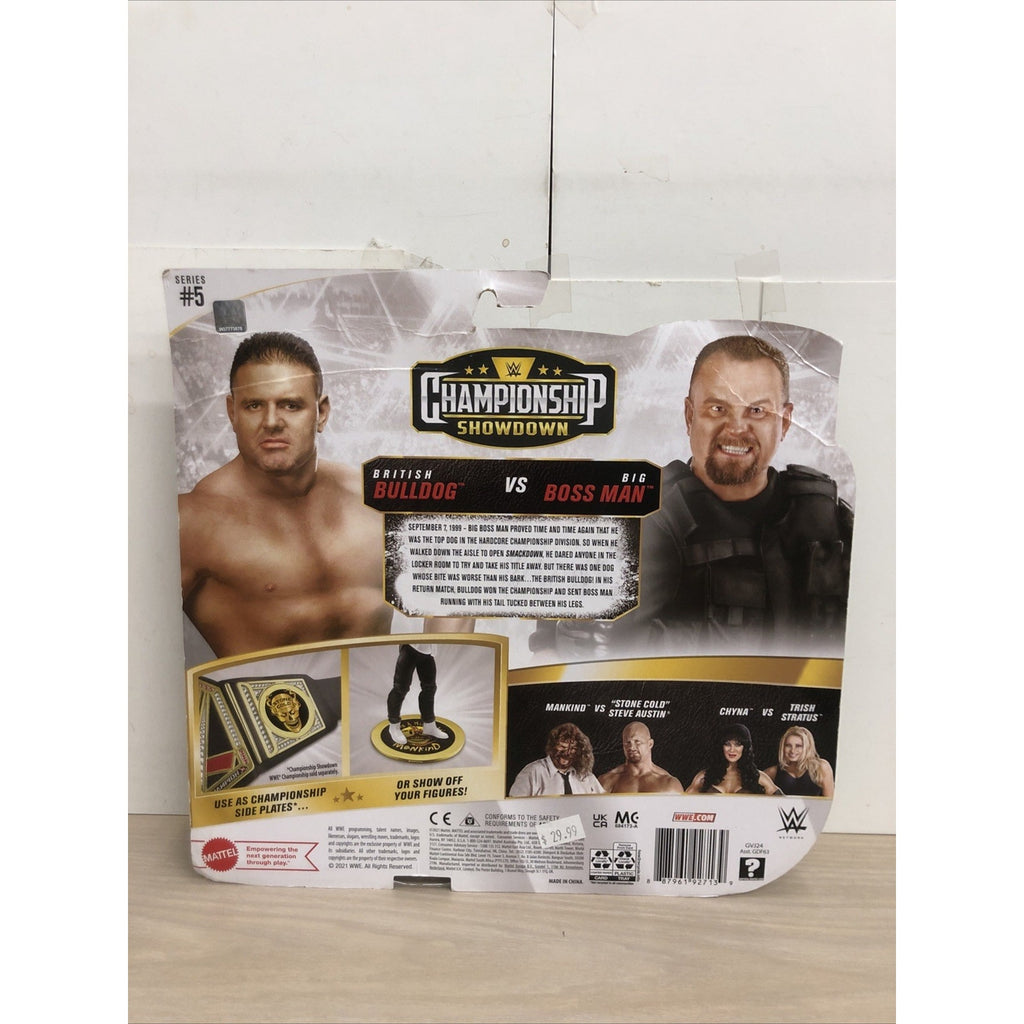 WWE British Bulldog Big Boss Man Championship Showdown Series 5 Figure WWF