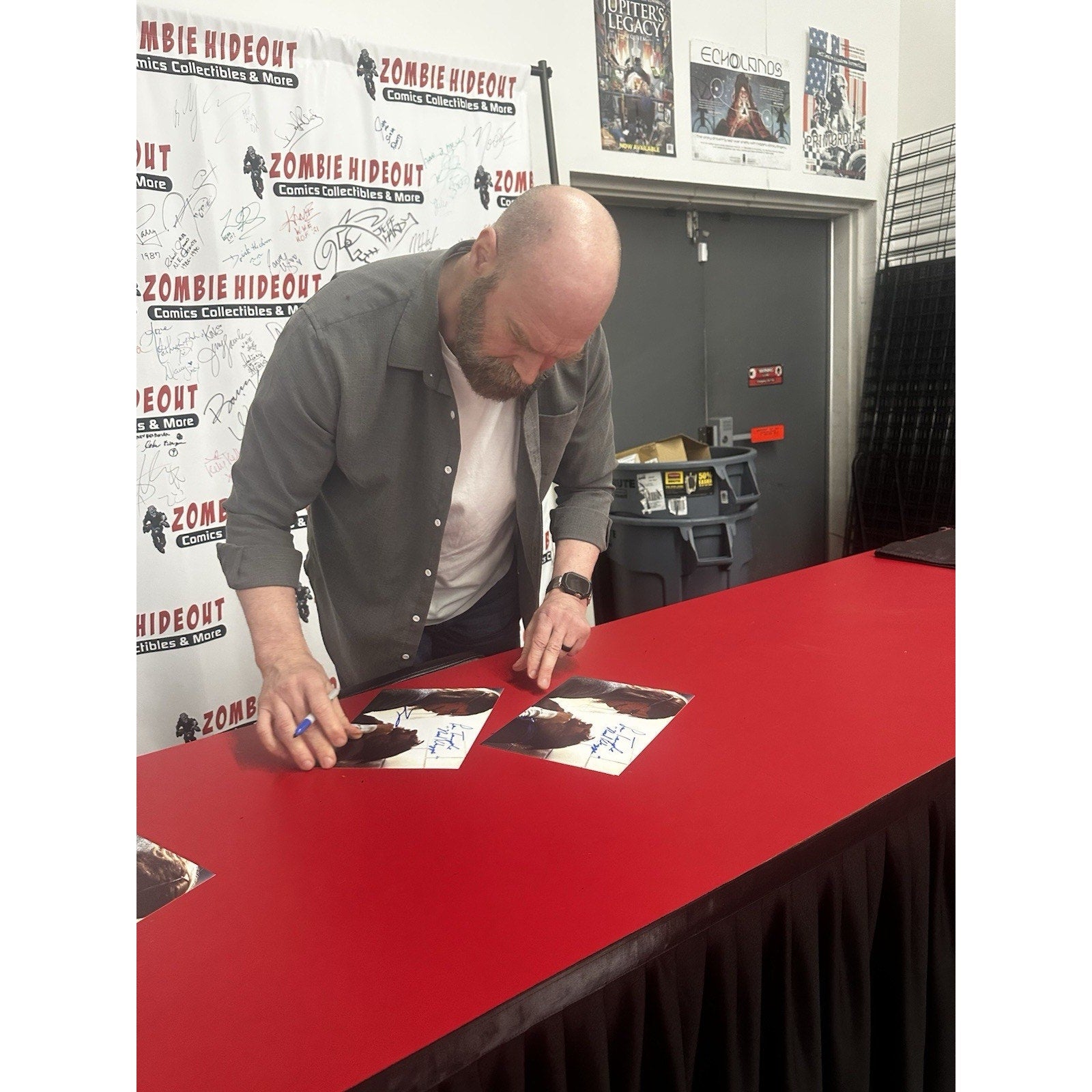 Tyler Mane & Lew Temple Dual Signed 8x10 Auto Rob Zombies Halloween Store COA