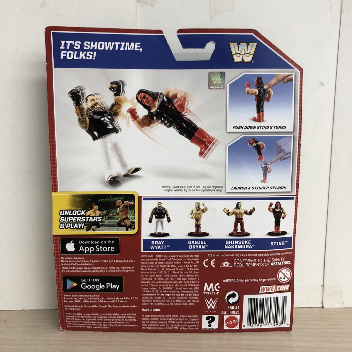 WWE Retro Sting Wolfpac NWO Action Figure Red Black Mattel