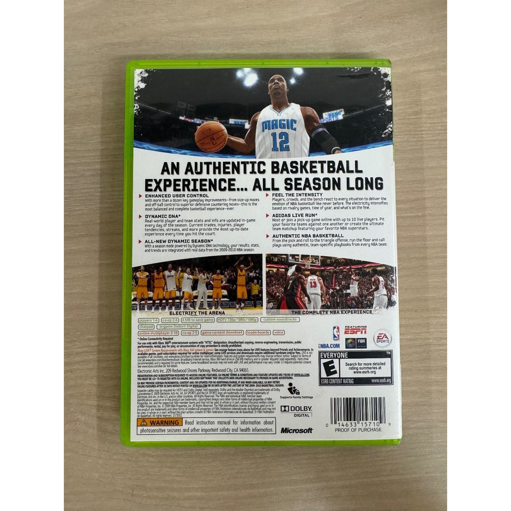 NBA Live 10 Xbox 360 Video Game Multiplayer Basketball EA Sports