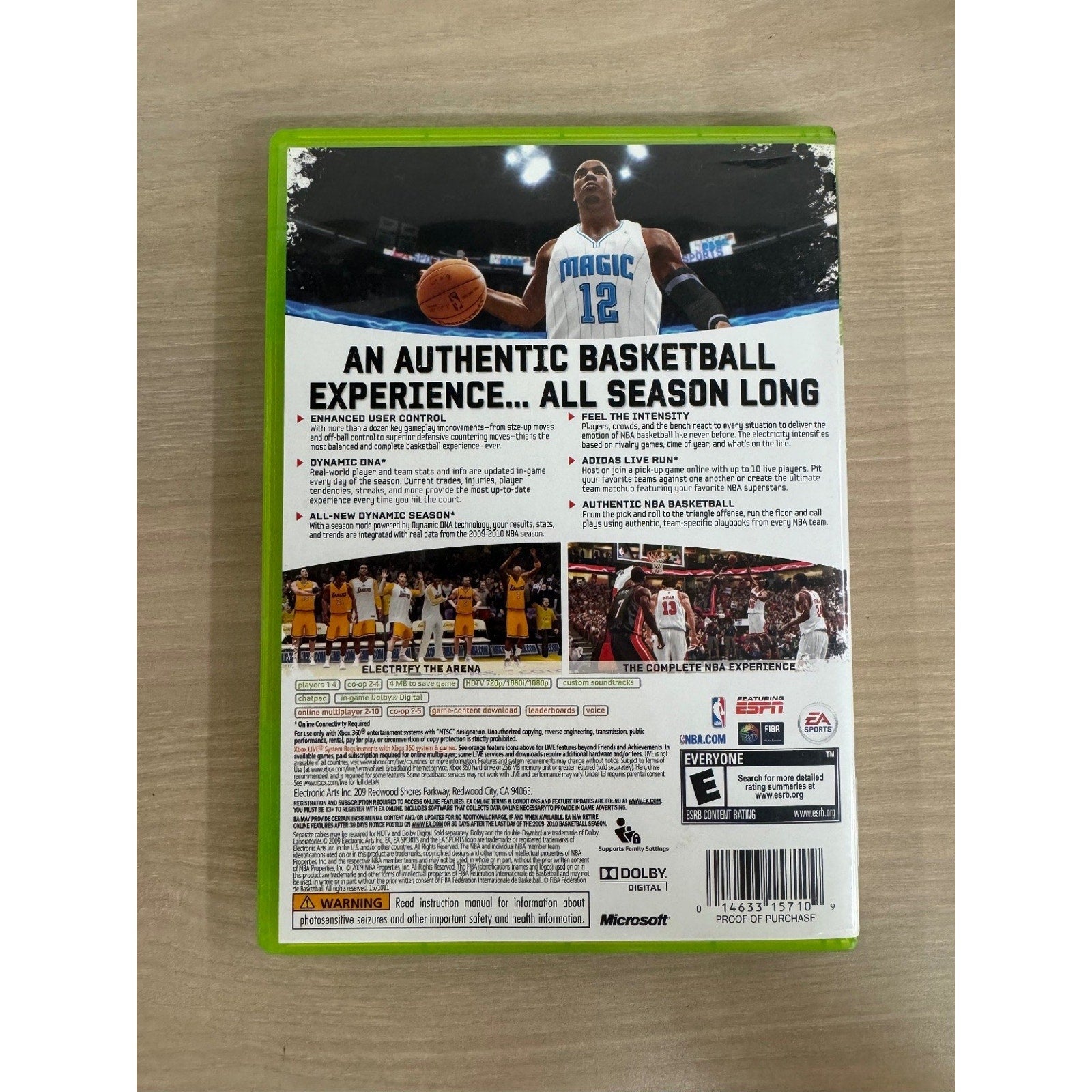 NBA Live 10 Xbox 360 Video Game Multiplayer Basketball EA Sports