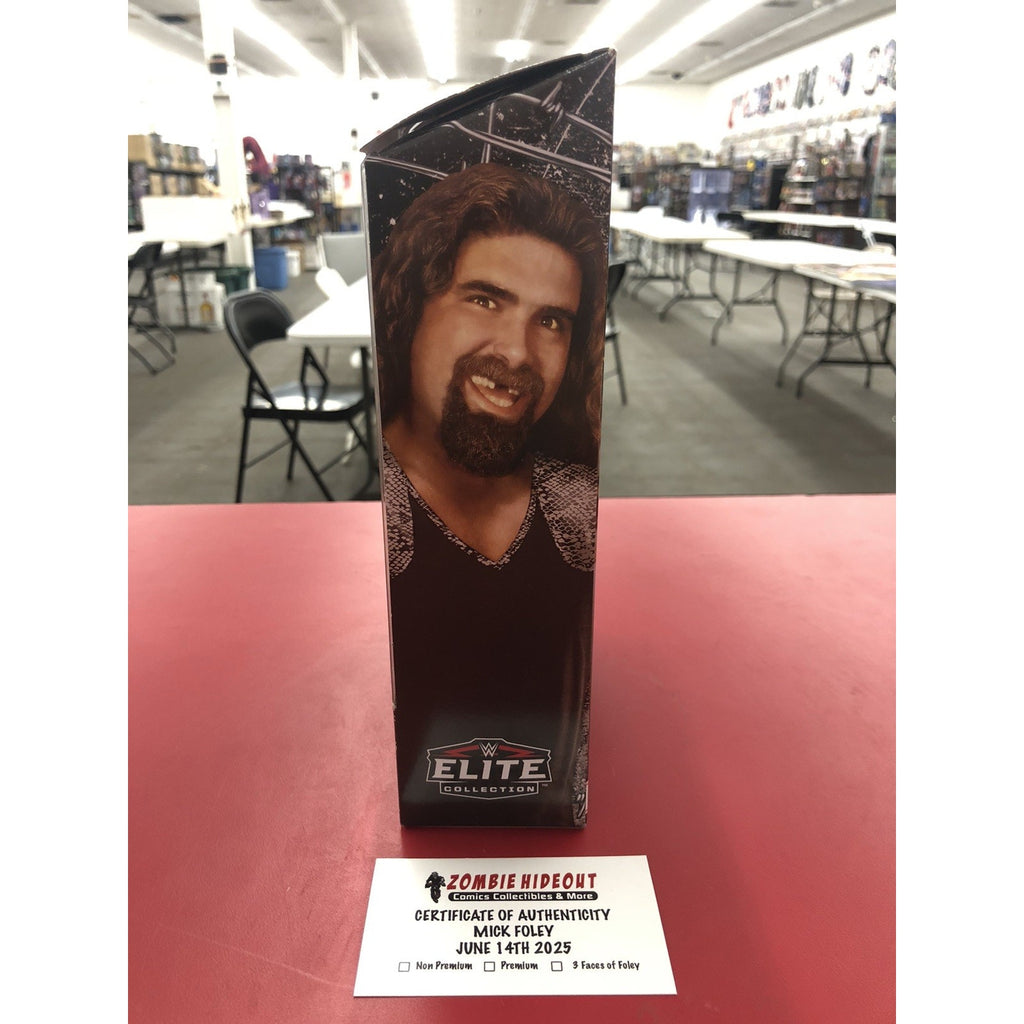 Cactus Jack (WCW) - WWE Elite SIGNED AUTO Mattel Mick Foley W/ Store CoA 3 Faces