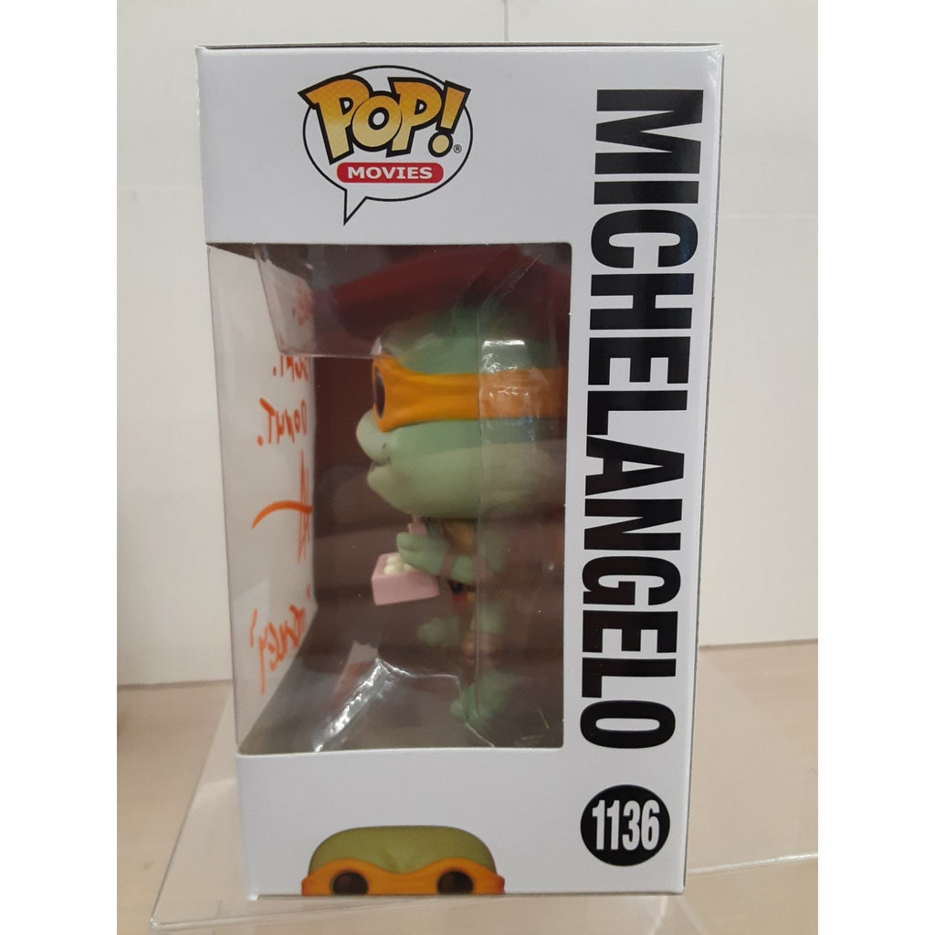 Funko POP TMNT 1136 Michelangelo Autograph Robbie Rist Signed No COA Inscribed