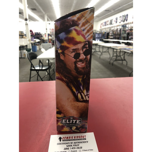 Dude Love (WWF) - WWE Elite SIGNED AUTO Mattel Mick Foley W/ PSA CoA 3 Faces