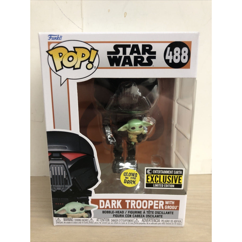 Funko Pop! Vinyl: Star Wars - Dark Trooper with Grogu - Entertainment Earth...