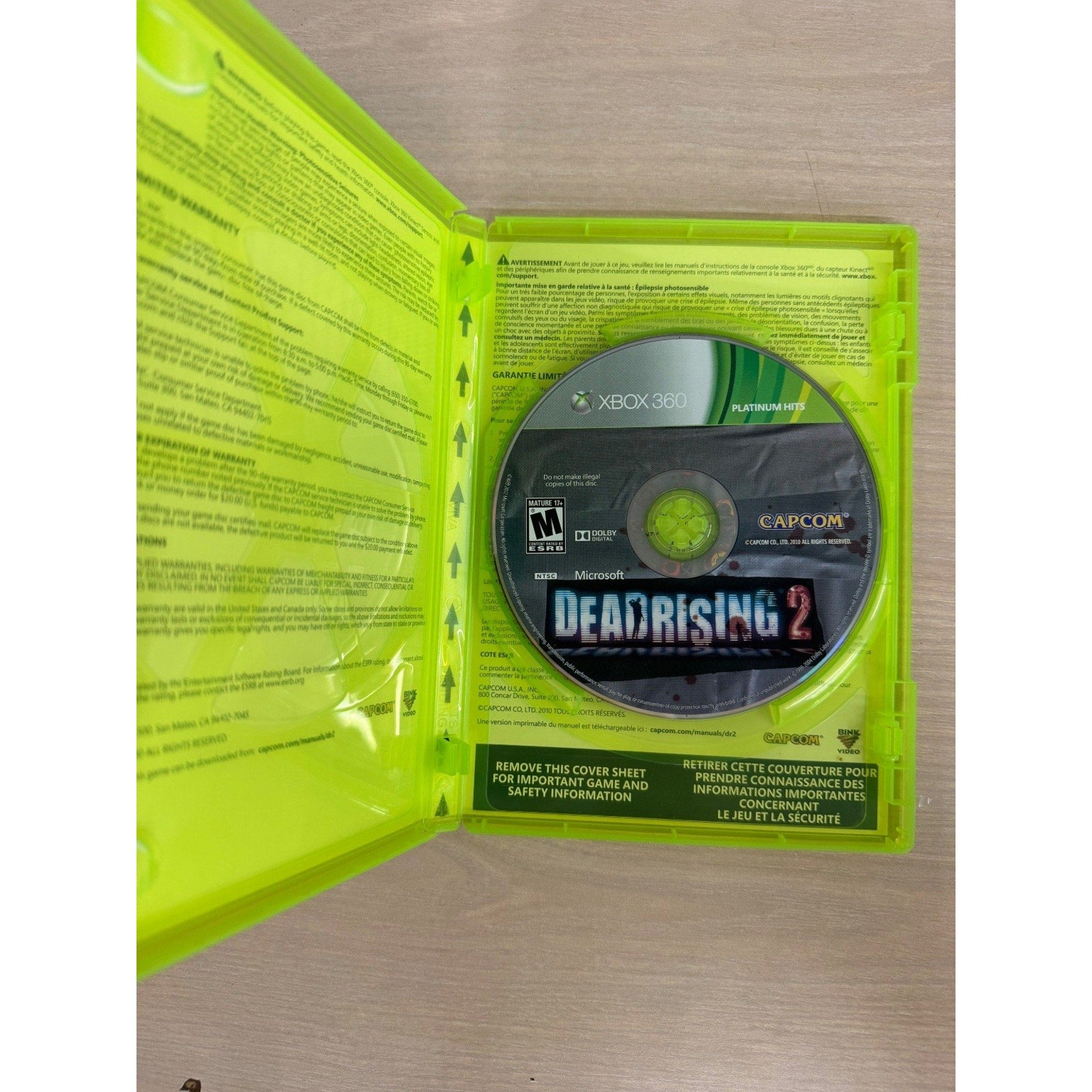 Dead Rising 2 Platinum Hits Xbox 360 Video Game Zombie Survival Horror Co-op