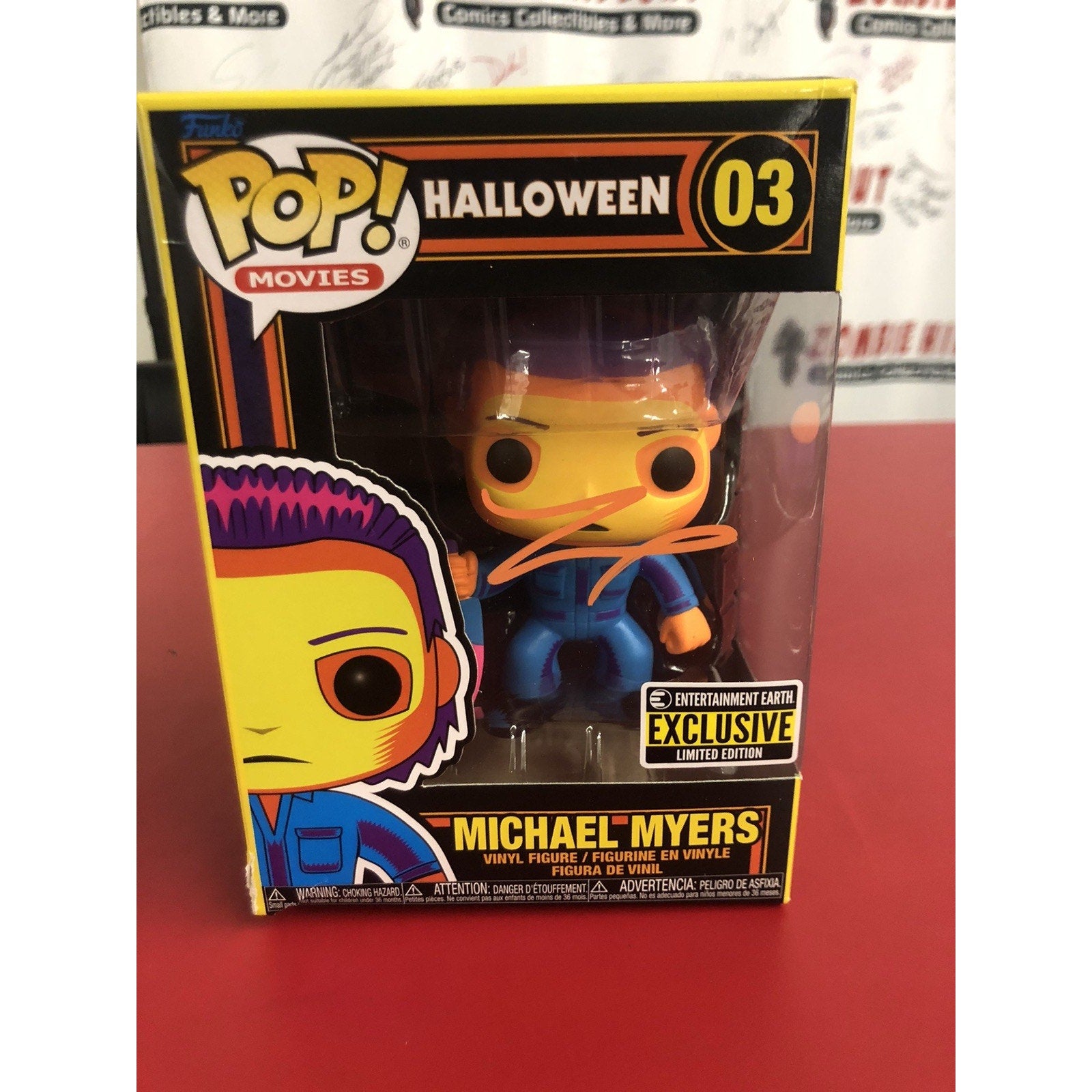 TYLER MANE SIGNED MICHAEL MYERS FUNKO POP 03 Black Light AUTOGRAPH PSA COA