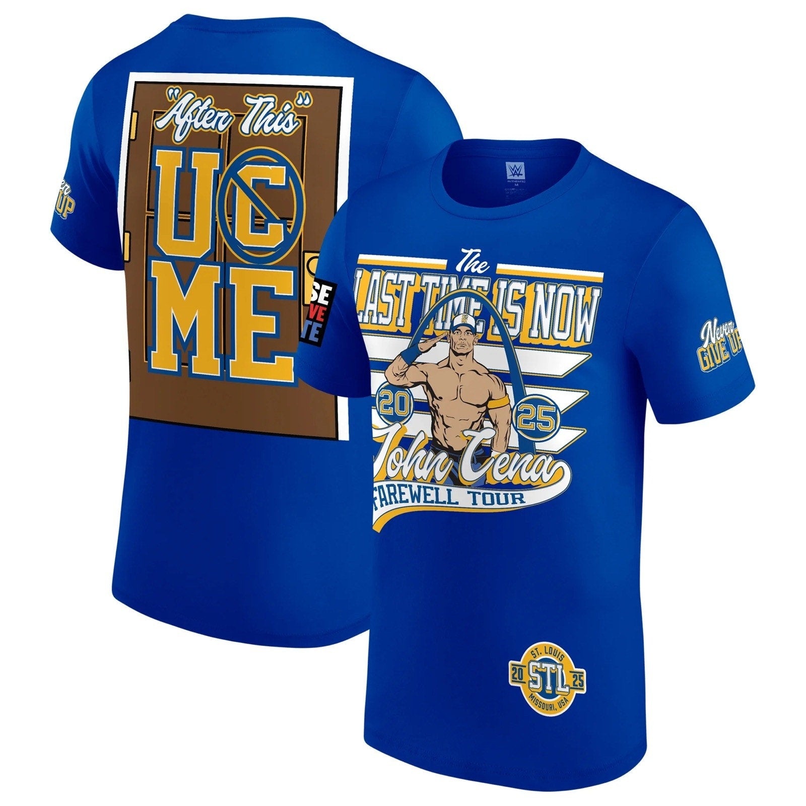 WWE John Cena Farewell Tour 2025 Saint Louis Blue T-Shirt 2XL