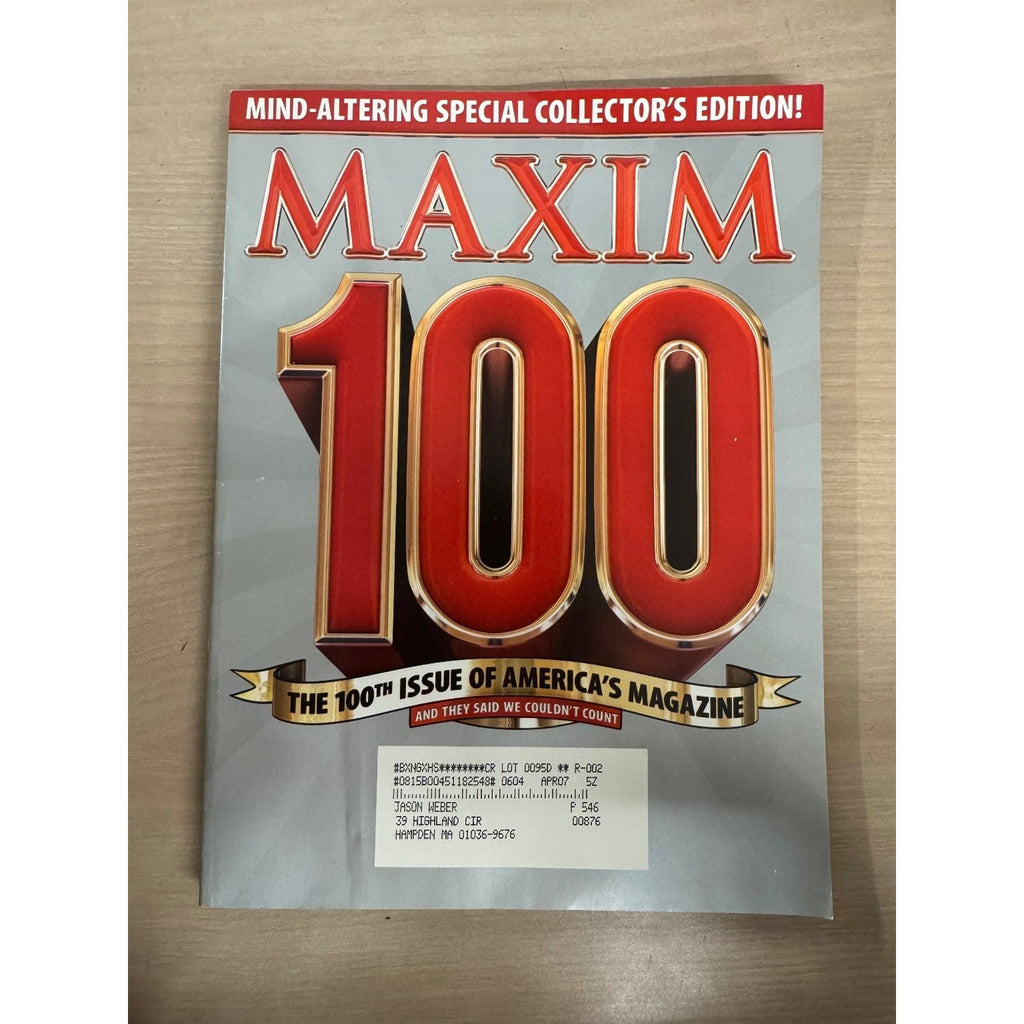 MAXIM Magazine April 2007 100th Issue Special Collector's Edition