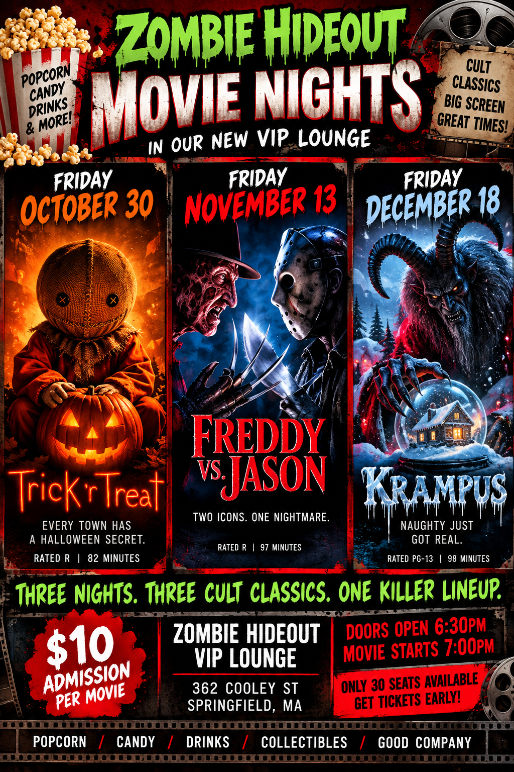 Zombie Hideout Movie Night - Krampus