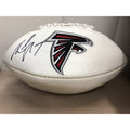 Michael Vick Signed Atlanta Falcons Autograph NFL Team Logo Football BECKETT CoA
