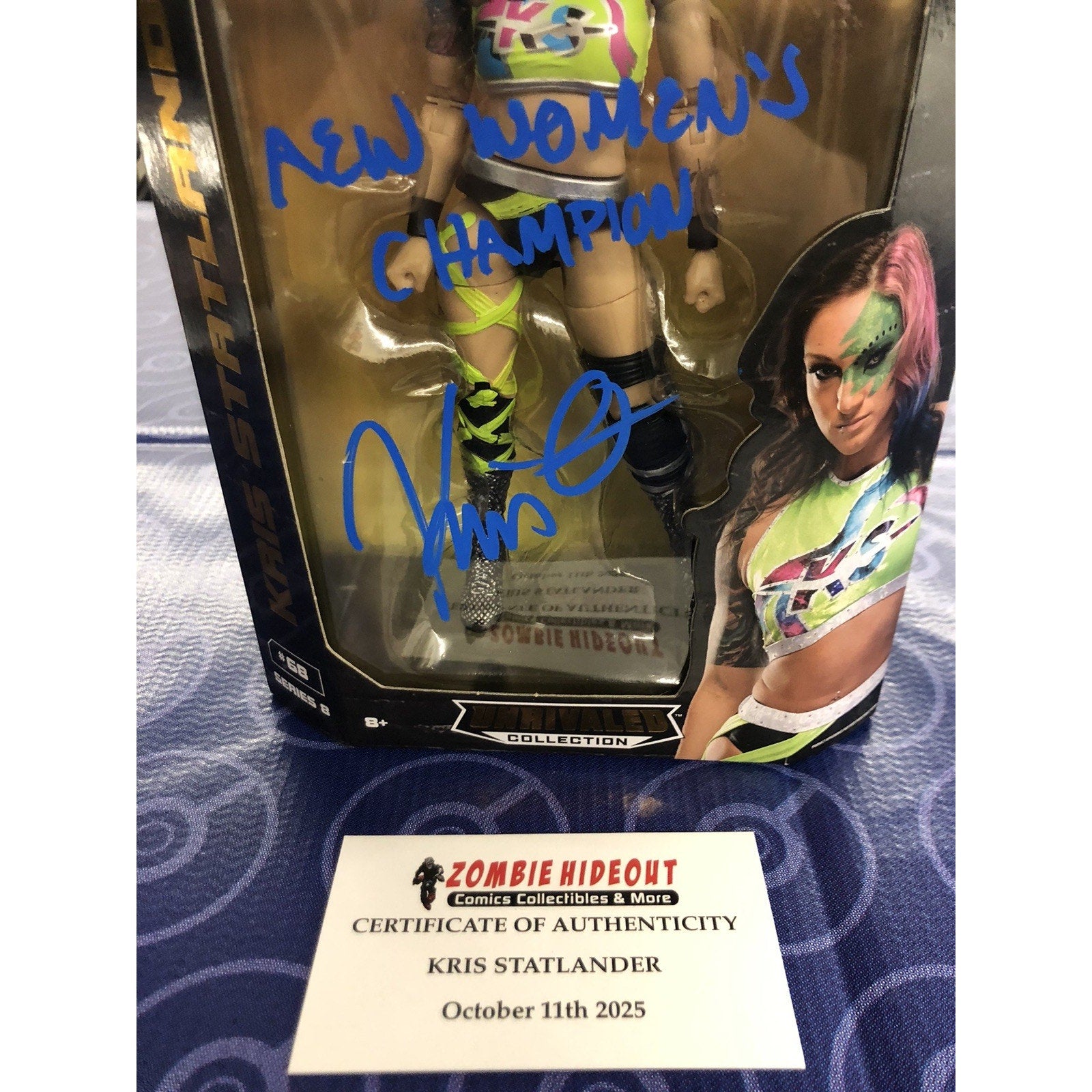 AEW Kris Statlander Signed Autograph Unrivaled Store COA Inscribed Women’s Champ
