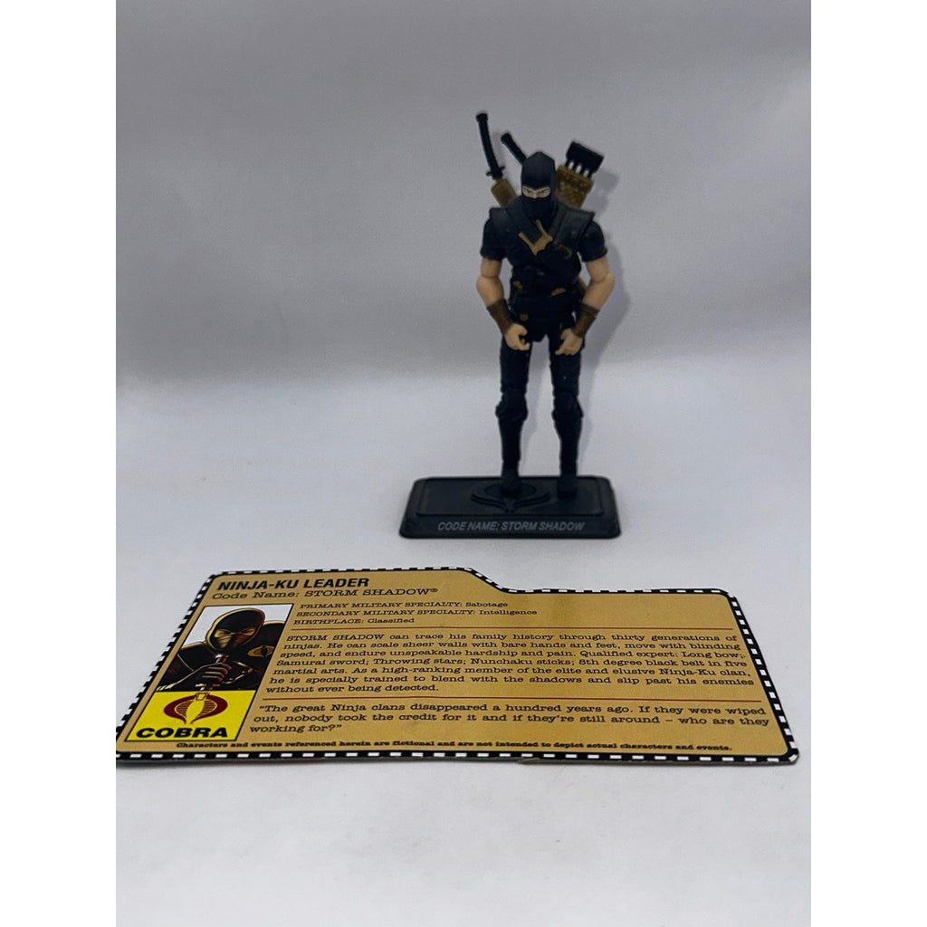 Hasbro GI Joe Storm Shadow 3.75in Action Figure Ninja-Ku Leader Accessories