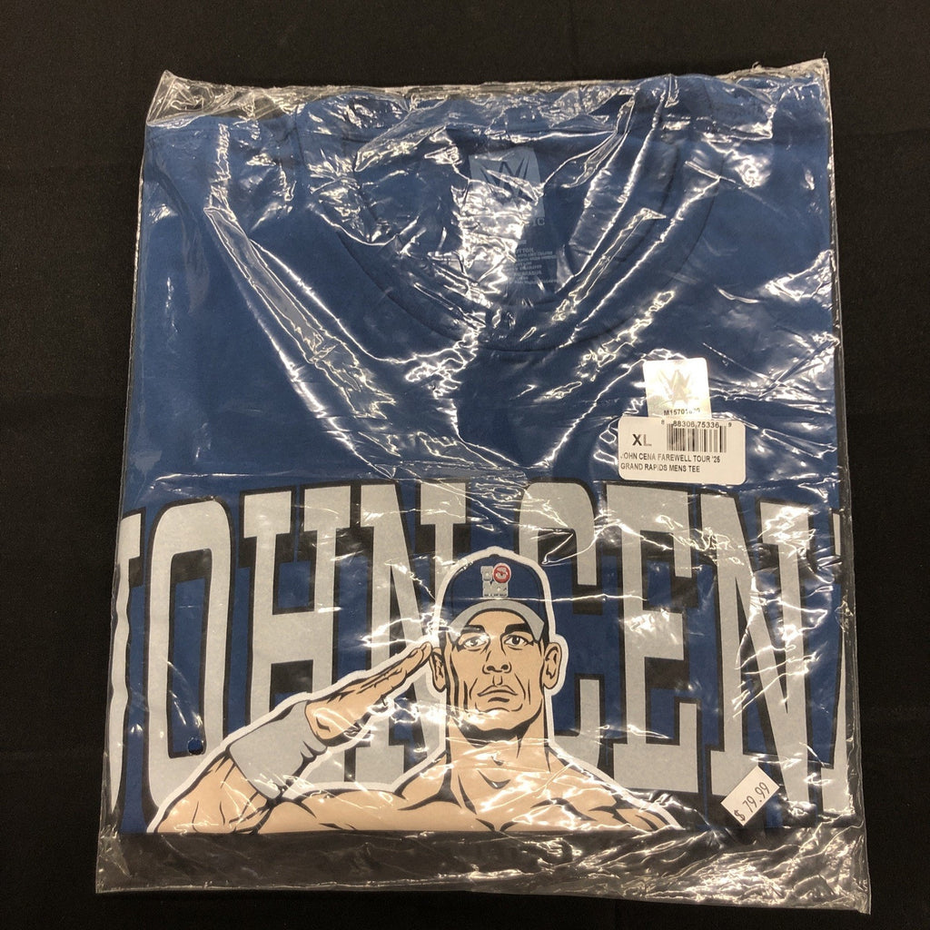 WWE John Cena Farewell Tour 2025 Grand Rapids Blue T-Shirt XL