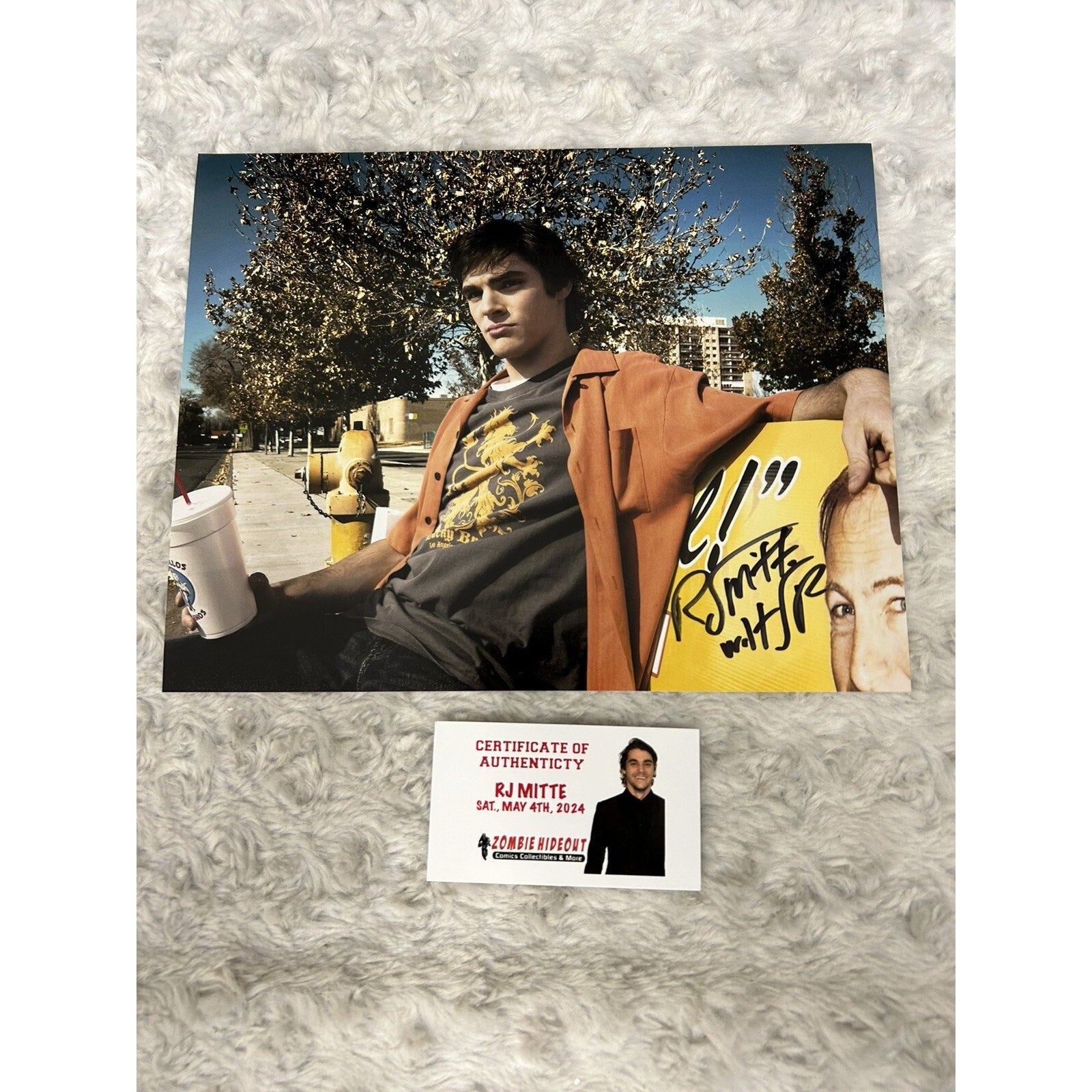 RJ Mitte Signed 8x10 Photo Autographed Breaking Bad Walter Jr + COA