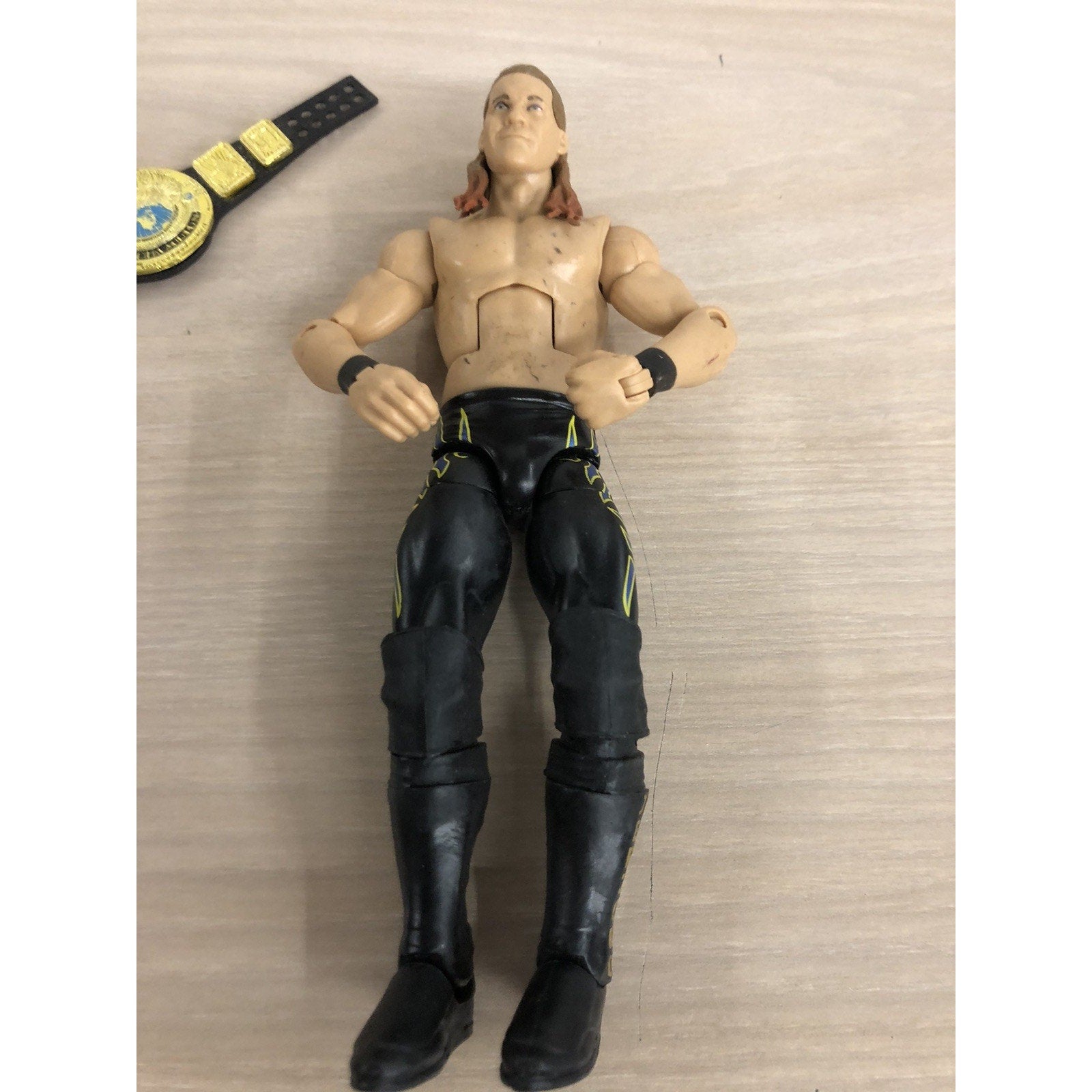 WWE Mattel Elite Defining Moments Chris Jericho Figure W/ 2 Belts, Missing Pad