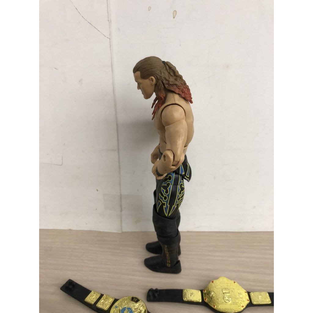 WWE Mattel Elite Defining Moments Chris Jericho Figure W/ 2 Belts, Missing Pad