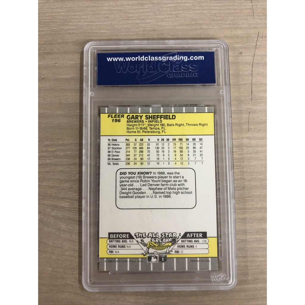 1989 Fleer Gary Sheffield WCG 10