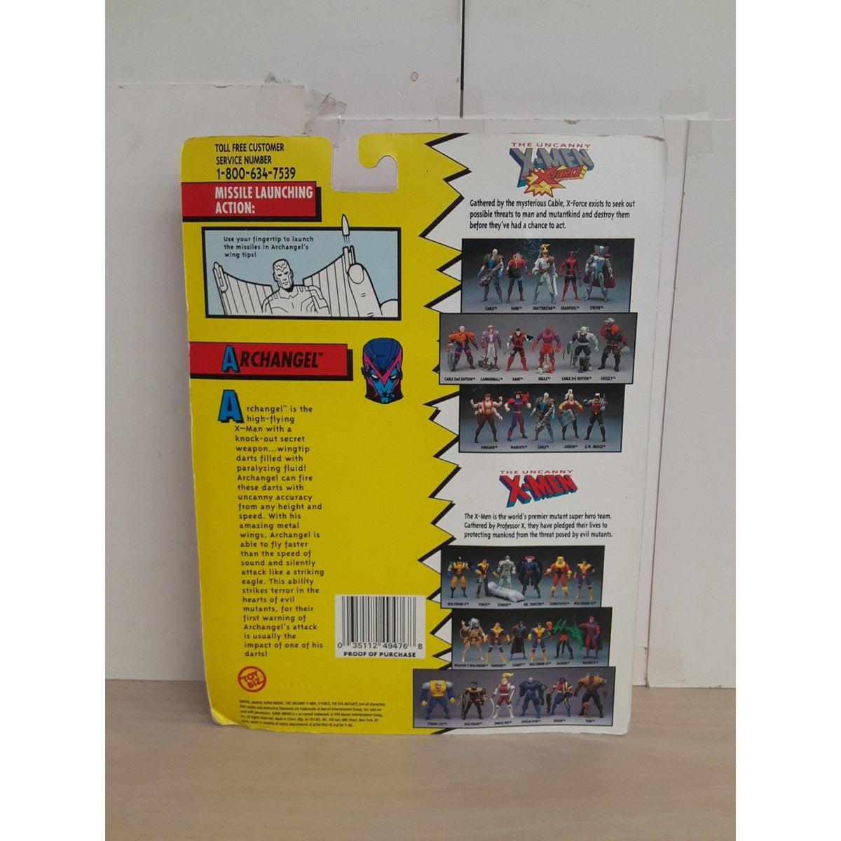 1991 ToyBiz Marvel Uncanny X-Men Archangel Action Figure