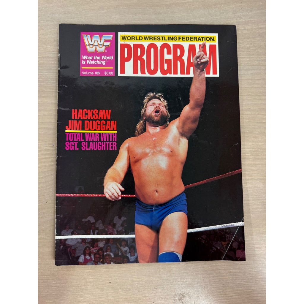 WWF World Wrestling Federation Program Vol 186 Hacksaw Jim Duggan Randy Savage