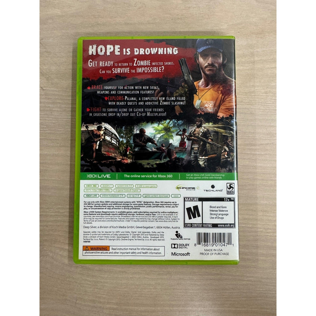 Dead Island Riptide Xbox 360 Video Game Co-op Multiplayer Zombie FPS