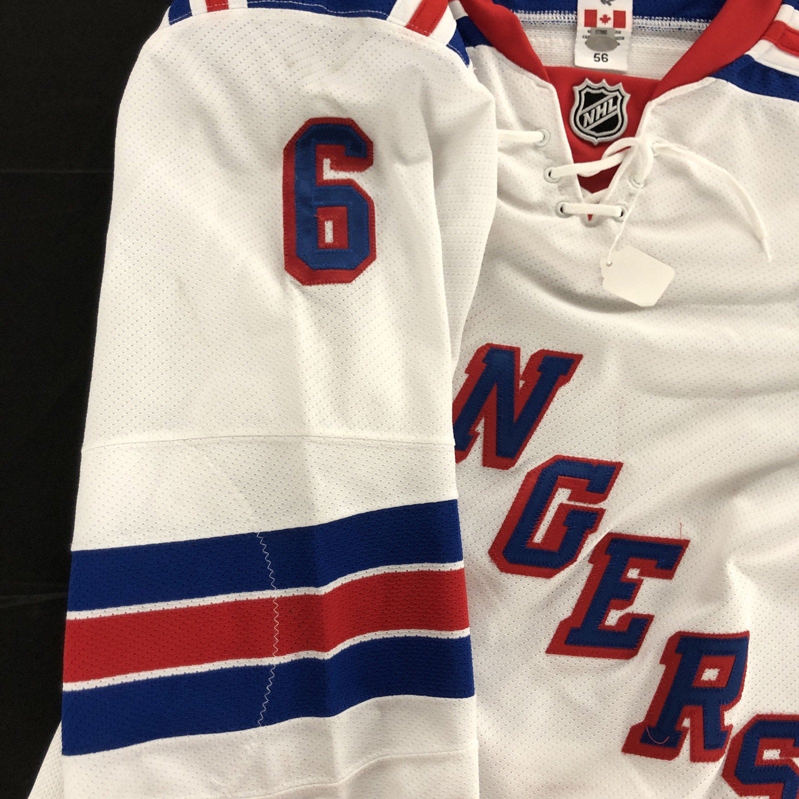 Anton Strålman New York Rangers Game Issued Jersey Reebok Edge Size 56 Steiner