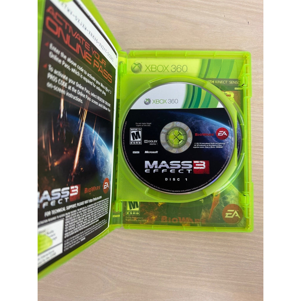 Mass Effect 3 Xbox 360 Video Game RPG Action Multiplayer Online