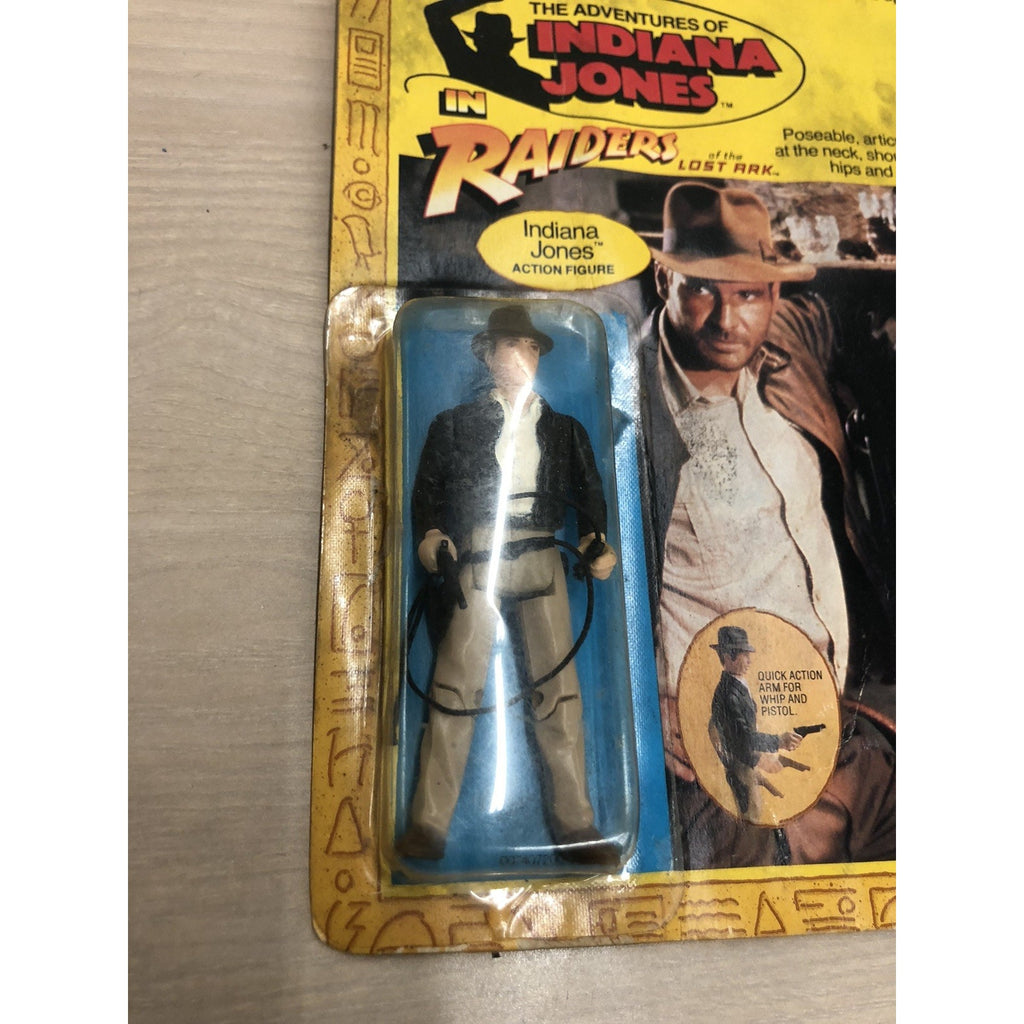 1982 Kenner Indiana Jones ROTLA Indiana Jones Action Figure 4 Back Card See Pics