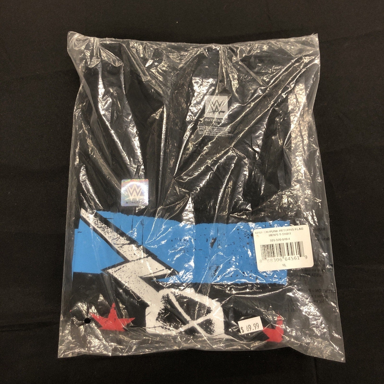 WWE CM Punk Returns Flag Men’s T-Shirt XL
