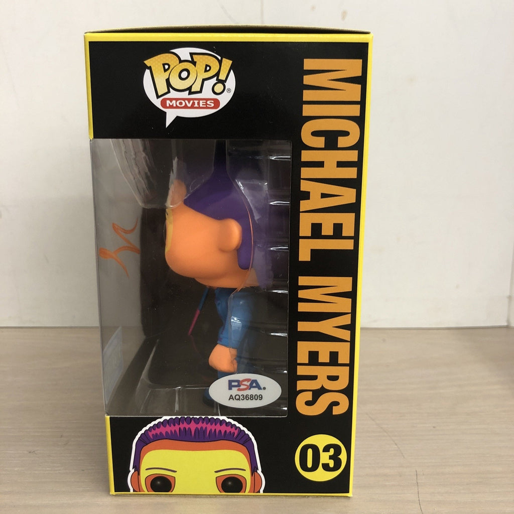 TYLER MANE SIGNED MICHAEL MYERS FUNKO POP 03 Black Light AUTOGRAPH PSA COA