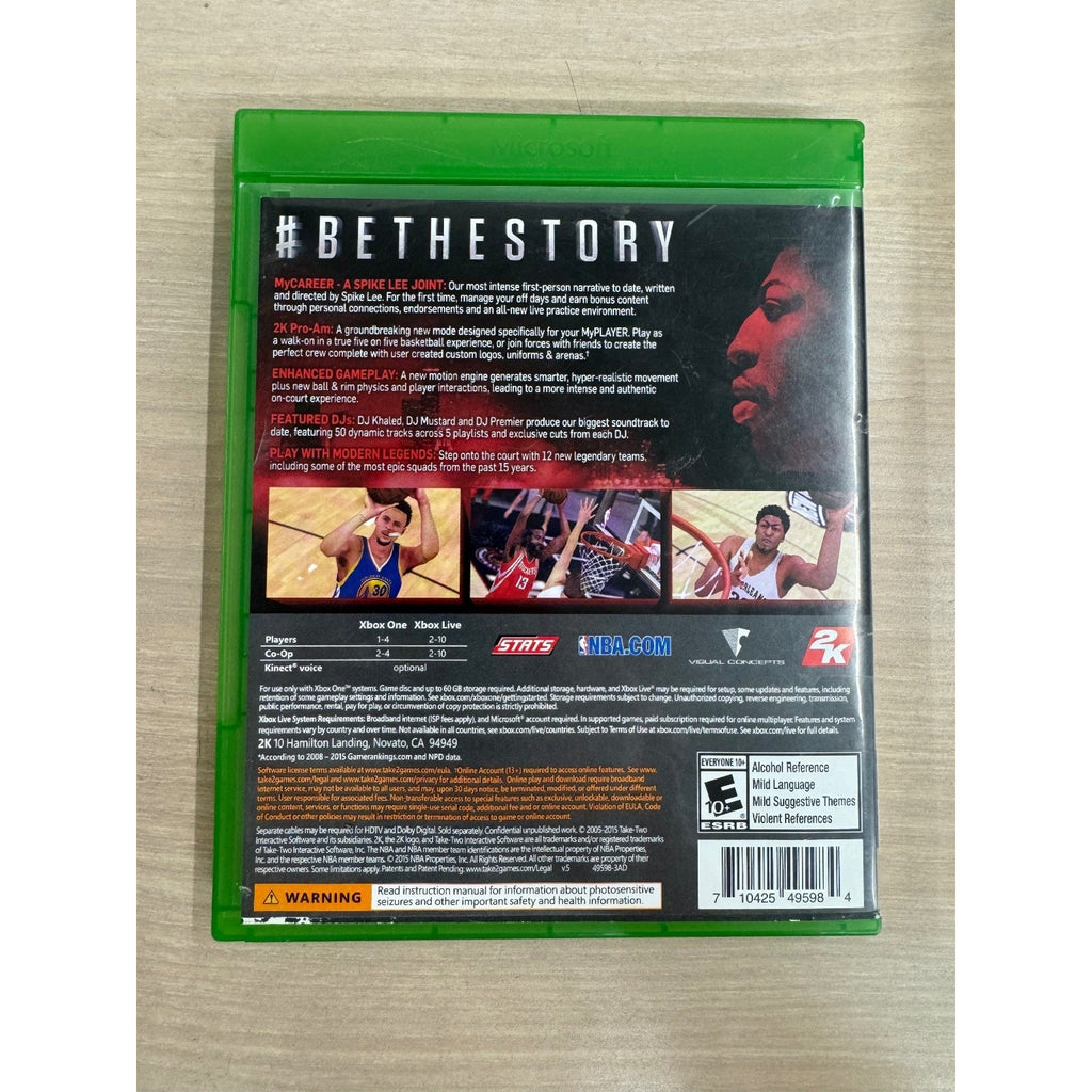 NBA 2K16 Xbox One Video Game Basketball Spike Lee MyCAREER Multiplayer