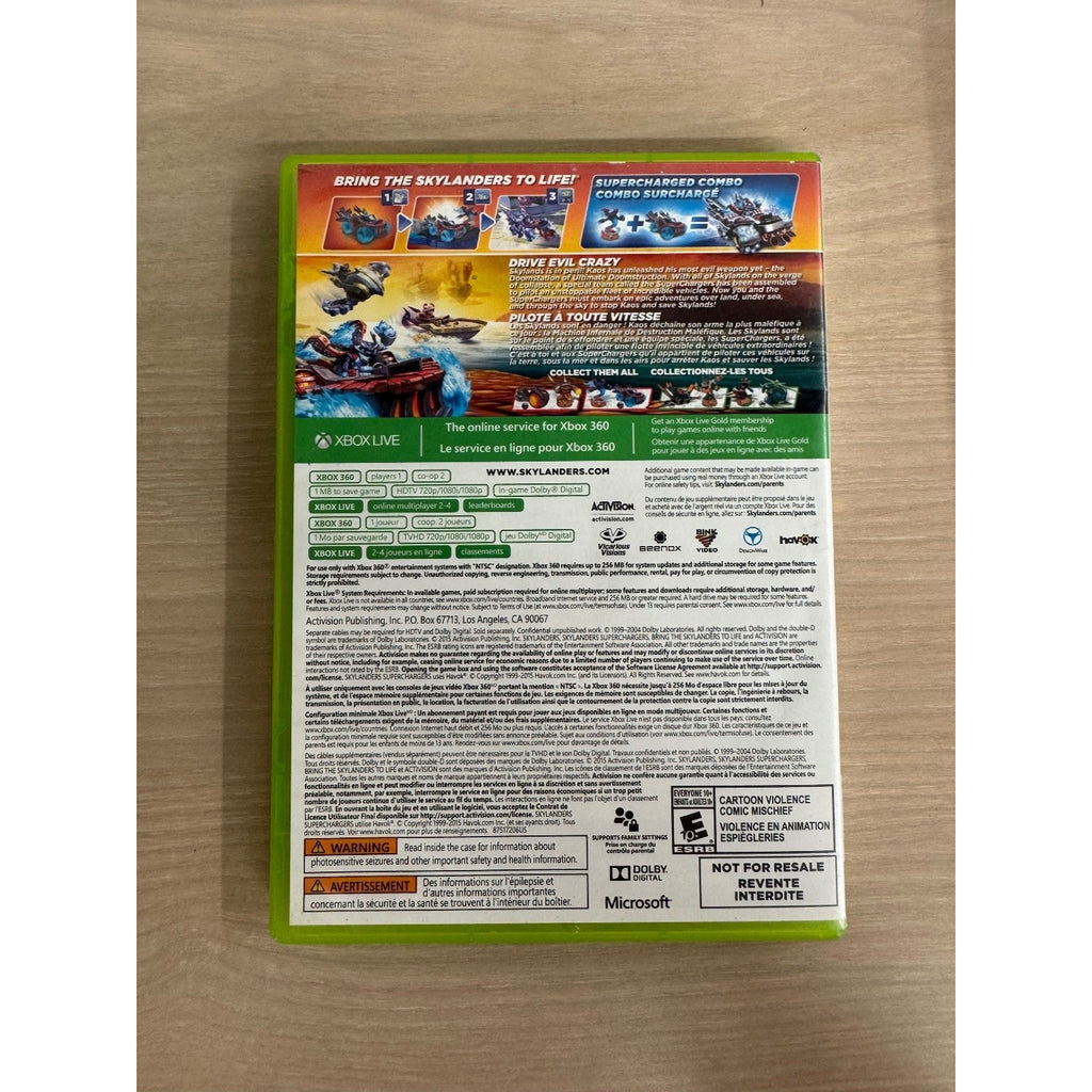Skylanders SuperChargers Xbox 360 Video Game Activision NTSC Multiplayer