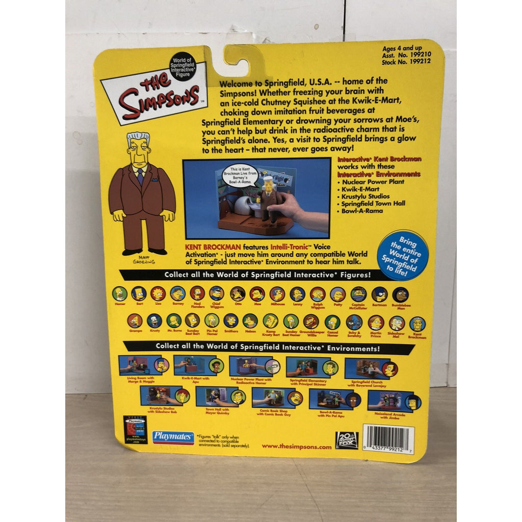 The Simpsons World Of Springfield Kent Brockman Action Figure Playmates